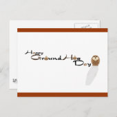 Carte postale Joyeuse de la journée de la marmotte (Devant / Derrière)