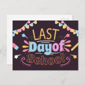 Carte Postale Joyeuse Dernière journée d'enseignant étudiant (Devant / Derrière)