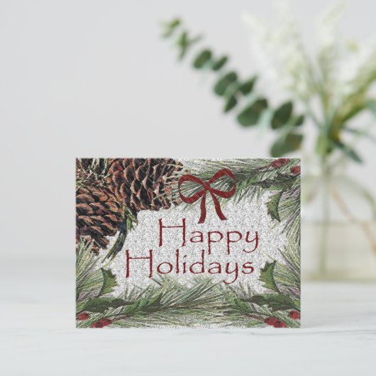 Carte postale Joyeuse des fêtes (Debout devant)