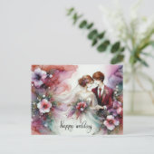 Carte postale Joyeuse du jour de mariage (Debout devant)