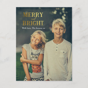 Carte postale Joyeuse et Bright Christmas