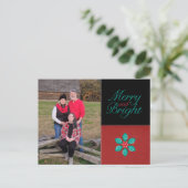 Carte postale Joyeuse et brillante de vacances (Debout devant)