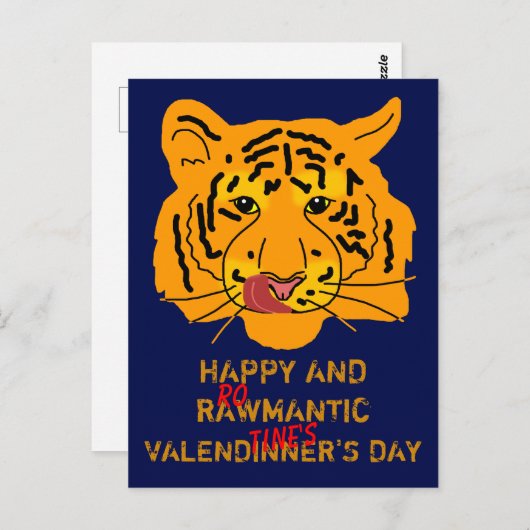 Carte Postale Joyeuse et crue Saint-Valentin (Devant / Derrière)