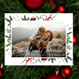 Carte postale Joyeuse Et Mariée Noël