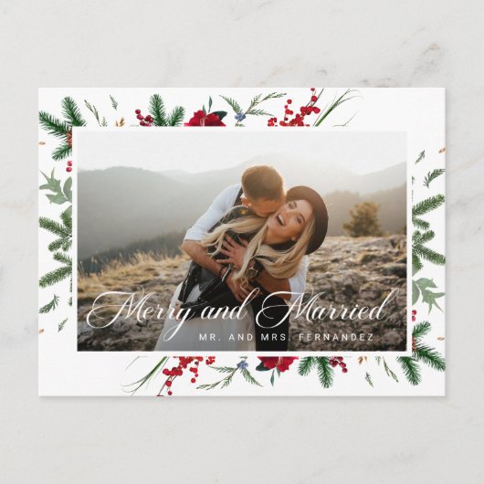 Carte postale Joyeuse Et Mariée Noël (Devant)