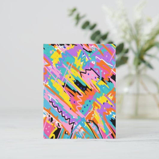 Carte Postale Joyeuse expression Art Abstrait (Debout devant)