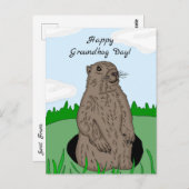 Carte Postale Joyeuse fête de la marmotte   (Devant / Derrière)