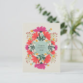 Carte Postale Joyeuse fête de la mère fleurie (Debout devant)