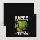 Carte Postale Joyeuse fête de la Saint-Patrick et oui c'est mon  (Devant / Derrière)