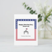 Carte Postale Joyeuse fête de l'élection, Amérique ! | Message d (Debout devant)