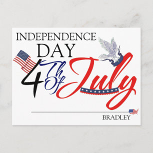 Carte Postale Joyeuse fête de l'Indépendance du 4 juillet