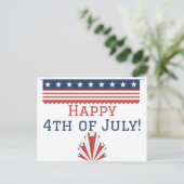 Carte Postale Joyeuse fête de l'Indépendance du 4 juillet  (Debout devant)