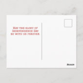 Carte Postale Joyeuse fête de l'Indépendance du 4 juillet  (Dos)
