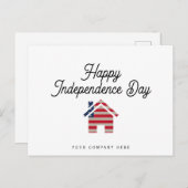 Carte Postale Joyeuse fête de l'Indépendance Maison immobilière (Devant / Derrière)