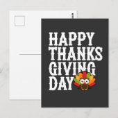 Carte Postale Joyeuse fête de Thanksgiving (Devant / Derrière)