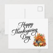 Carte Postale Joyeuse fête de Thanksgiving (Devant / Derrière)