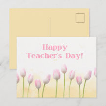 Joyeuse fête des enseignants jaune floral