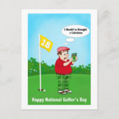Carte Postale Joyeuse Fête des Golfeurs Humour 10 Avril (Devant)