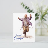 Carte Postale Joyeuse Fête des Grands-Pères Personnalisée.  (Debout devant)