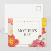 Carte Postale Joyeuse fête des mères (Devant / Derrière)