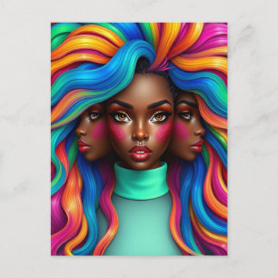 Carte Postale Joyeuse fête des Mères Afrocentrique Blacknificent