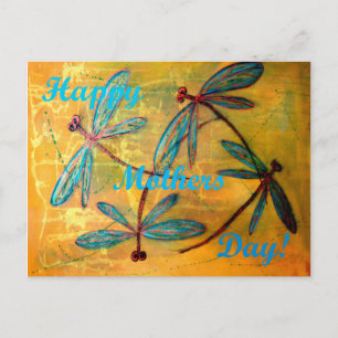 Carte Postale Joyeuse Fête des mères Dragonfly Haze