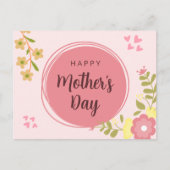 Carte Postale Joyeuse Fête des Mères Florale (Devant)