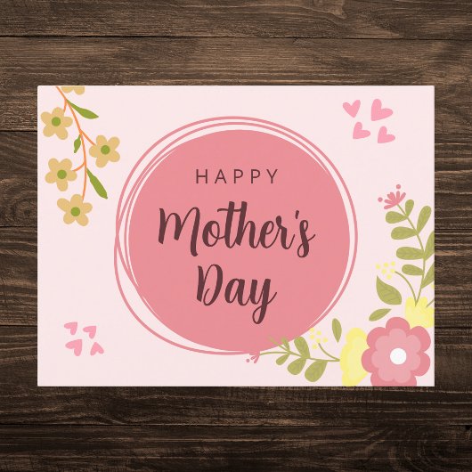 Carte Postale Joyeuse Fête des Mères Florale