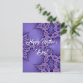 Carte Postale Joyeuse fête des Mères, fractale violette (Debout devant)