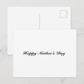 Carte Postale Joyeuse Fête des Mères noir classique script éléga (Devant / Derrière)