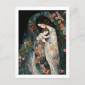 Carte Postale Joyeuse fête des Mères Peinture de Mère et d'Enfan (Devant)