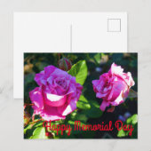 Carte Postale Joyeuse fête des morts - Fête des morts Rose #1 Ca (Devant / Derrière)