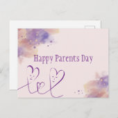 Carte Postale Joyeuse fête des parents (Devant / Derrière)