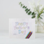 Carte Postale Joyeuse Fête des Pères (Debout devant)
