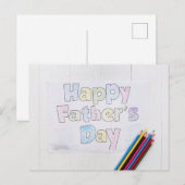 Carte Postale Joyeuse Fête des Pères (Devant / Derrière)