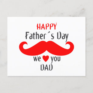 Carte Postale Joyeuse fête des pères nous t'aimons papa