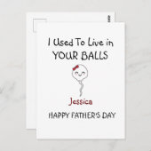 Carte Postale Joyeuse fête des pères personnalisée de la part de (Devant / Derrière)