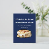 Carte Postale Joyeuse Fête des Pères pour le Gourmand de Pupusas (Debout devant)