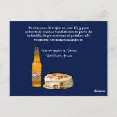 Carte Postale Joyeuse Fête des Pères pour le Gourmand de Pupusas (Dos)