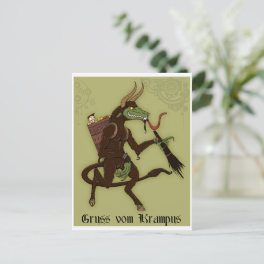 Carte Postale Joyeuse fête du Krampus ! (Debout devant)