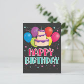 Carte Postale Joyeuse fête du pain de gâteau d'anniversaire Conf (Debout devant)