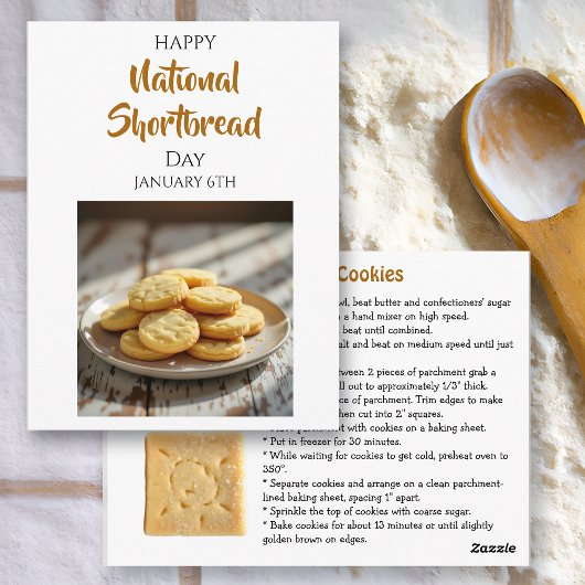 Carte Postale Joyeuse Fête du Shortbread | 6 janvier