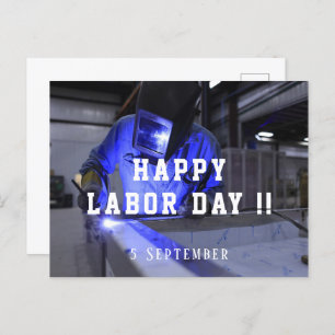 Carte Postale Joyeuse Fête du Travail 5 septembre 