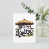 Carte Postale Joyeuse fête juive Sukkot Hanoukka (Debout devant)