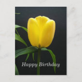 Carte Postale joyeuse fleur de tulipe jaune (Devant)