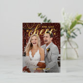 Carte postale Joyeuse FOIL Cheer Swirled (Debout devant)