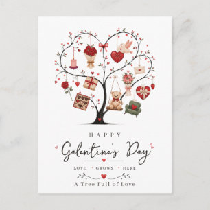 Carte Postale Joyeuse Galentine's Day Meilleure Amie Arbre de l'