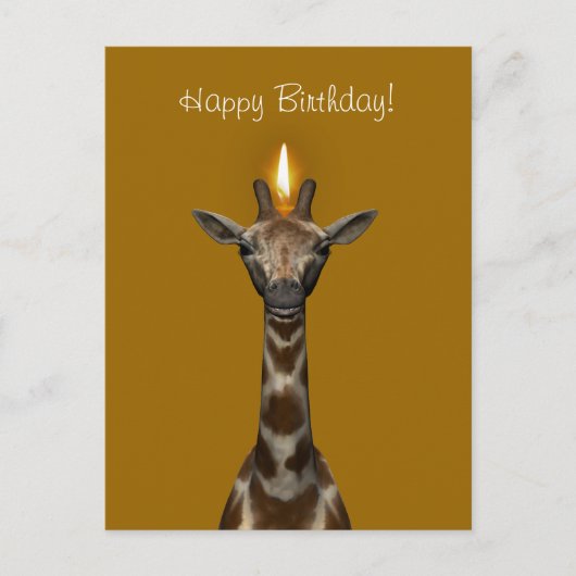 Carte Postale Joyeuse Giraffe d'anniversaire (Devant)