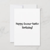 Carte postale Joyeuse Gnome-tastic Anniversaire : (Dos)