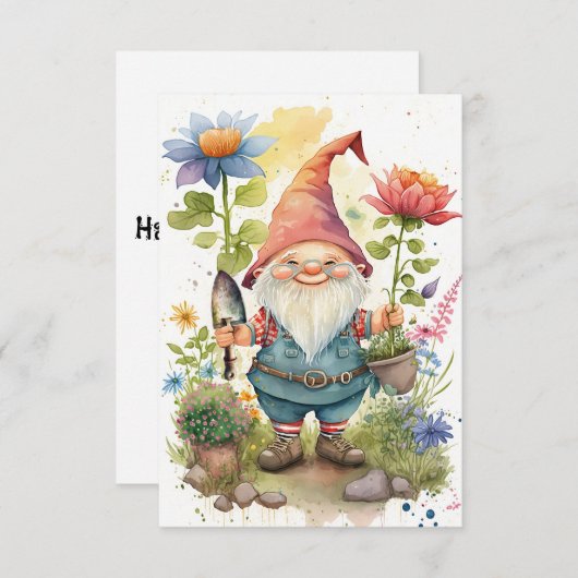 Carte postale Joyeuse Gnome-tastic Anniversaire : (Devant / Derrière)